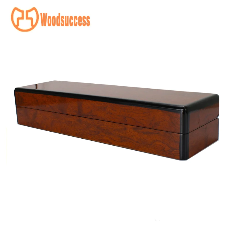 Wood Gift High-grade Dark Red Design Your Own wooden Long watch box Watch Gift Packing Box