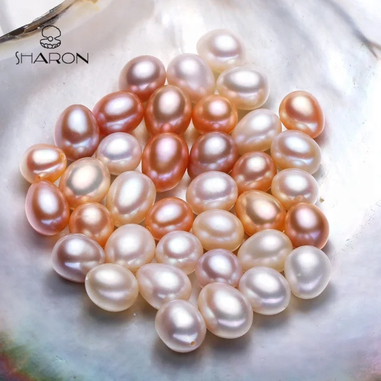 Wholesale 6-7mm AAA Top Quality Luster Drop Natural Freshwater One Hole Rice Shape Real Loose Pearl Beads