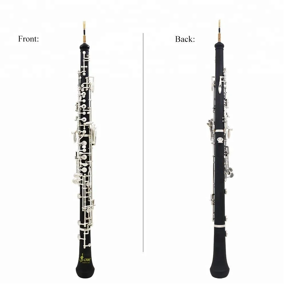 
Woodwind Musical Instrument for Beginner with Reed C Key Cupronickel Plated Silver Oboe 