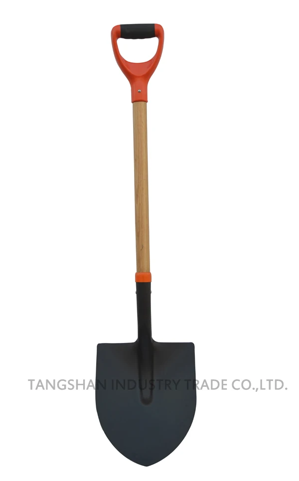 
Hot sell pala all types of pointed round mouth shovel with wooden handle 