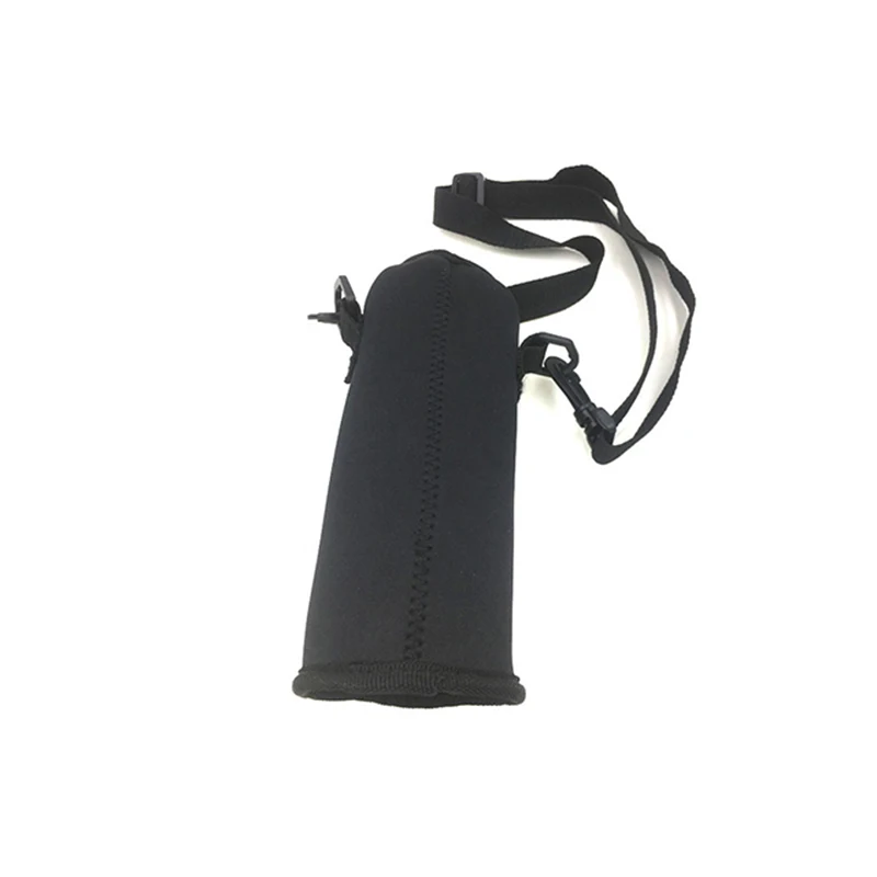 Portable shoulder strap leather wine bottle carrying case