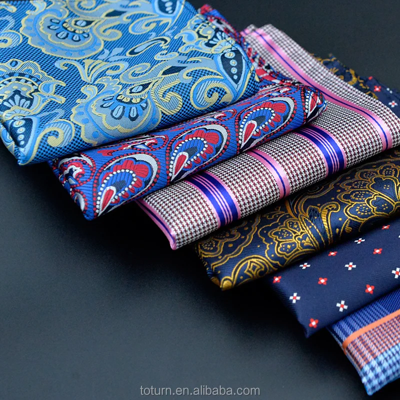 Fashion Novelty Design 100% Silk Pocket Squares