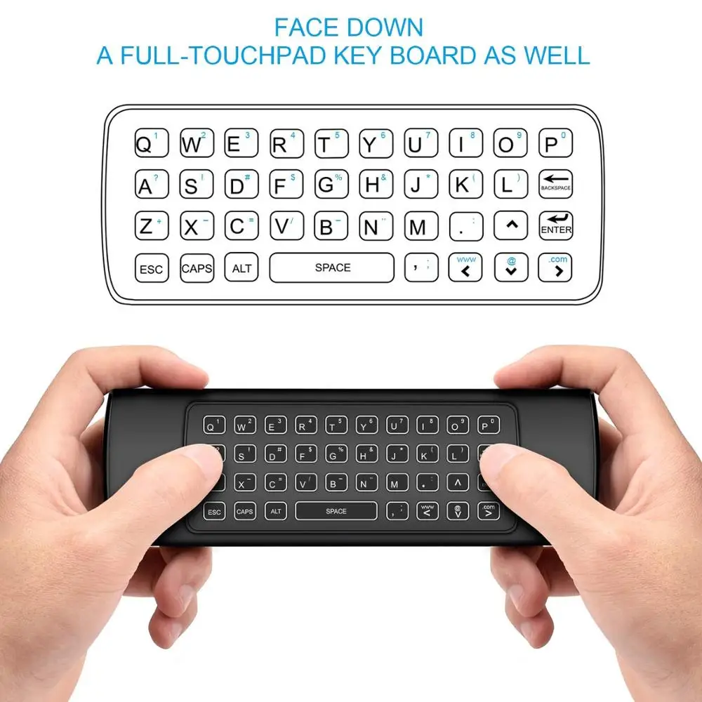  Android tv box BT пульт дистанционного управления air mouse qwerty клавиатура с подсветкой и работает для shield mi