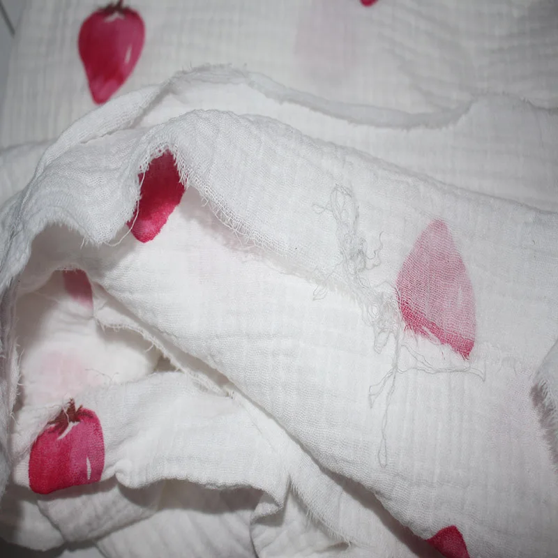 
Custom print for double cotton muslin fabric 