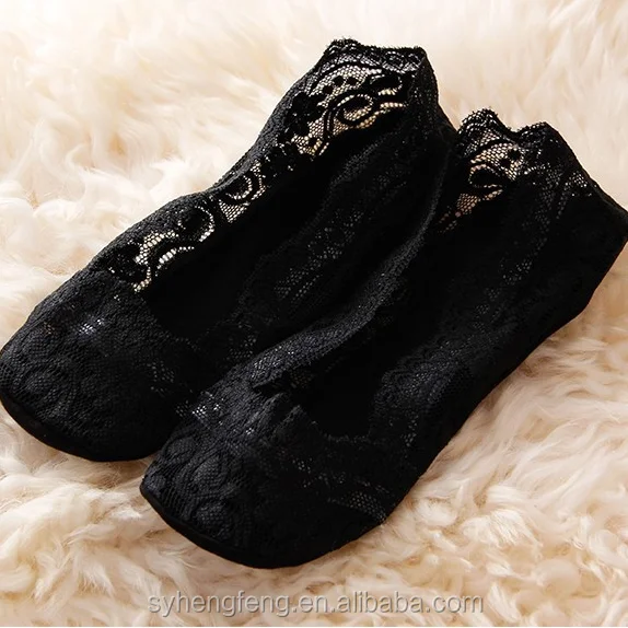 Invisible boat socks shallow mouth stealth lace silicone feet anti-slip socks thin anti-off socks