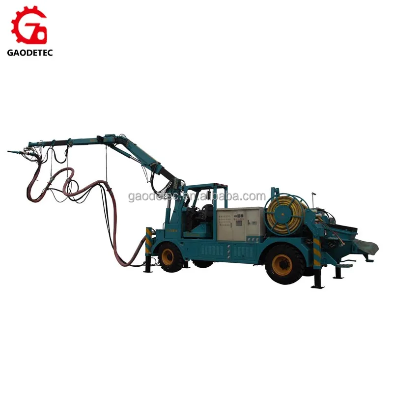 HSC-2515 tunnel construction used robotic telescopic concrete spray system with shotcrete arm