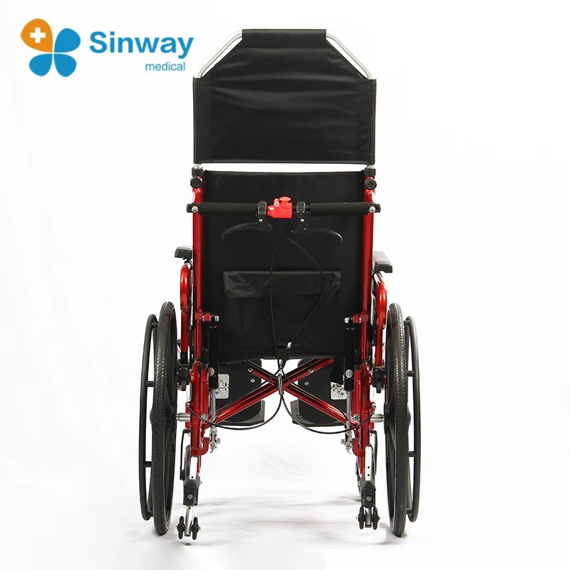 Deluxe Lightweight Foldable High Back Full Reclining Wheelchair