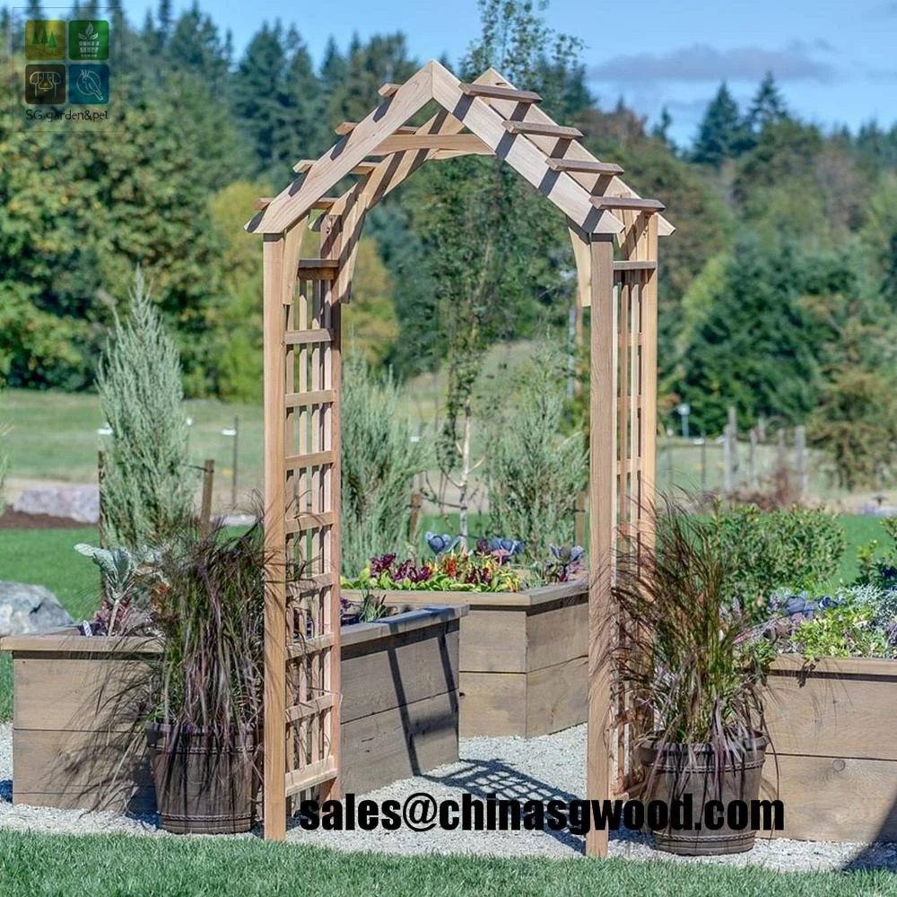 Wood Arbor Arch Trellis Wooden Garden Arbor Wedding Climbing Planting Garden Patio Greenhouse Bridal Party Decoration
