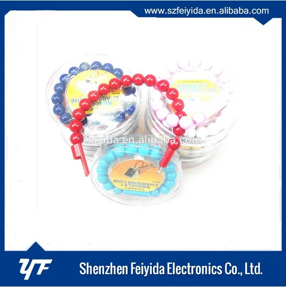 2016 portable main purchase bead dual bracelate usb charger from china guangdong