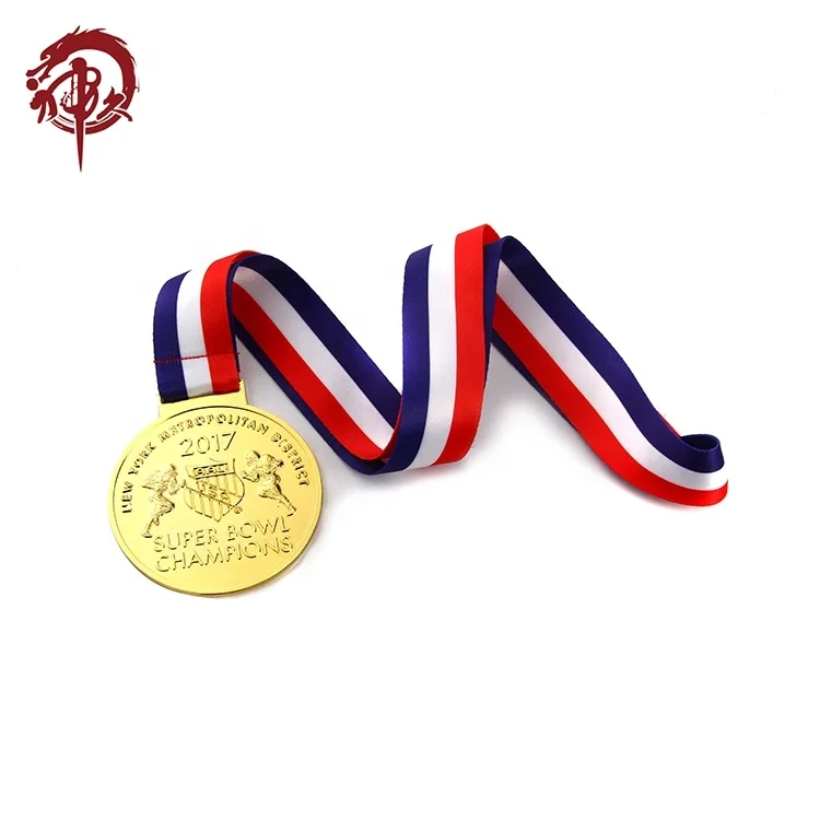 Chinese Supplier Custom 3D Metal Award Gold Silver Bronze Medals Football and Soccer Medal