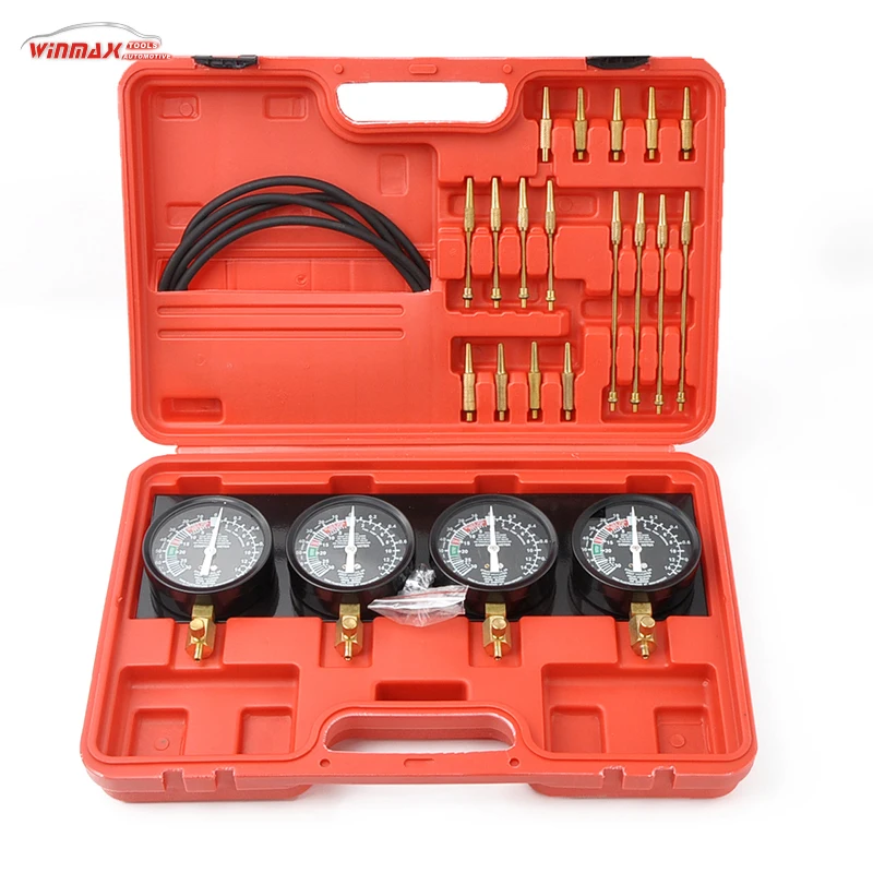 Winmax Fuel Pressure Carburetor Synchronize Gauge Diagnostic auto Test Tool Kit