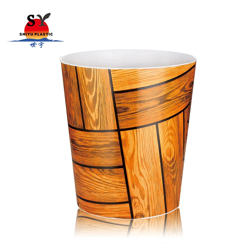 
2017 colorful eco friendly desktop portable kitchen kids novelty advertising 3d lenticular printing plastic cartoon trash can 