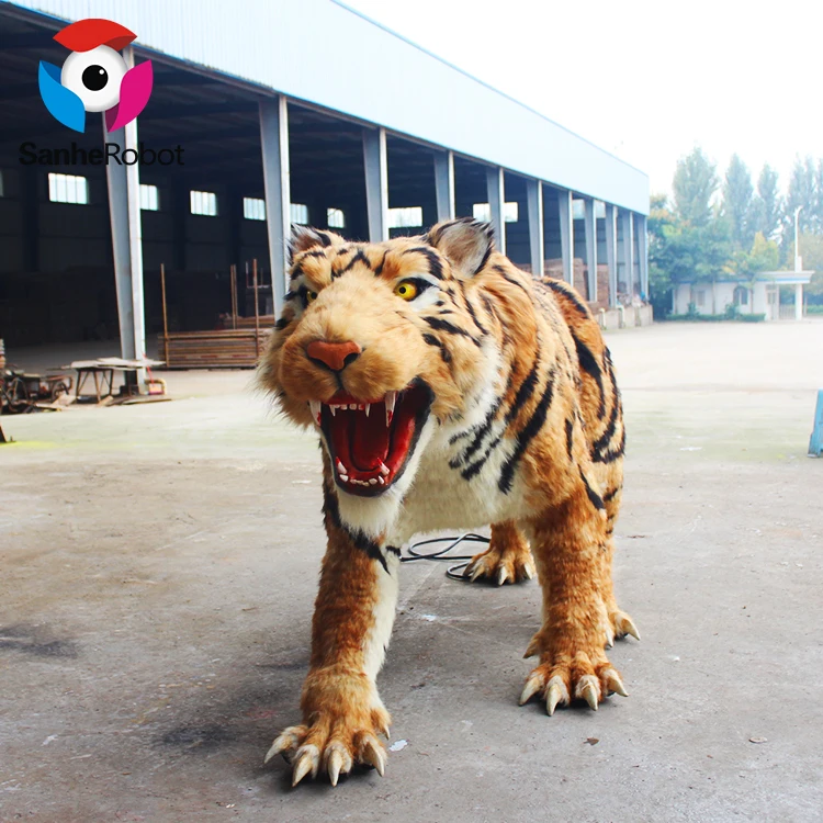 Handmade Lifesize Realistic Robotic Animatronic Tiger Sculptures
