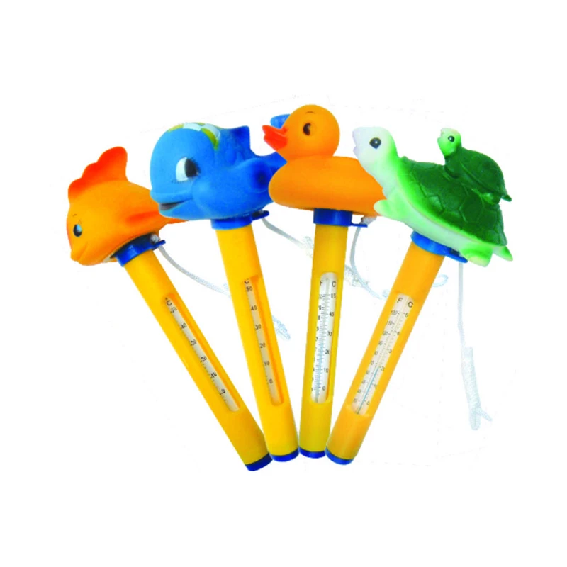 Высококачественный мультяшный милый плавающий термометр для бассейна с животными