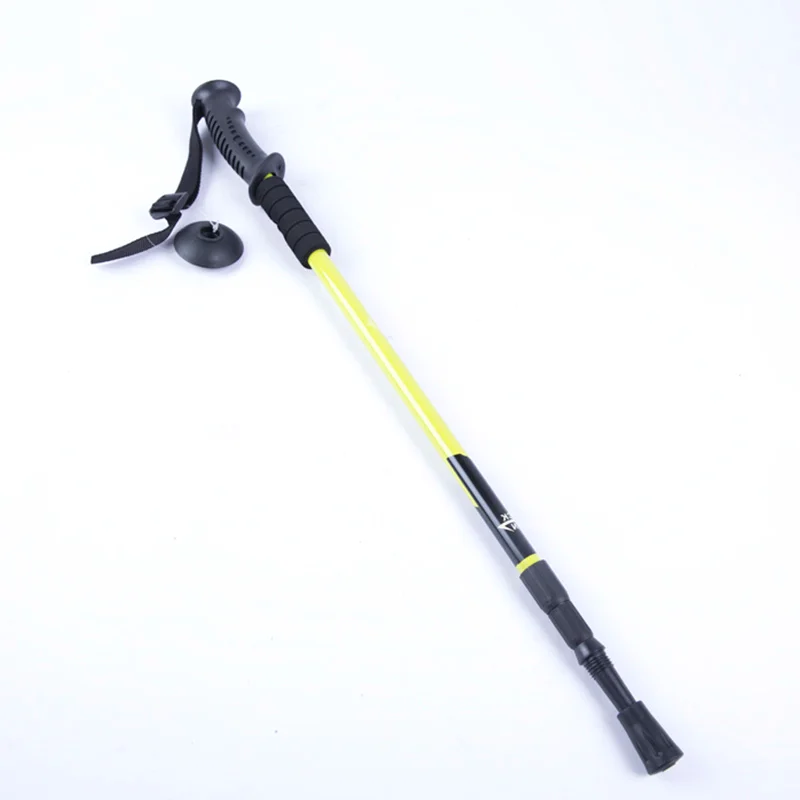 Automatic Telescopic Collapsible Adjustable Cane Hunting Walking Mountain Climbing Stick
