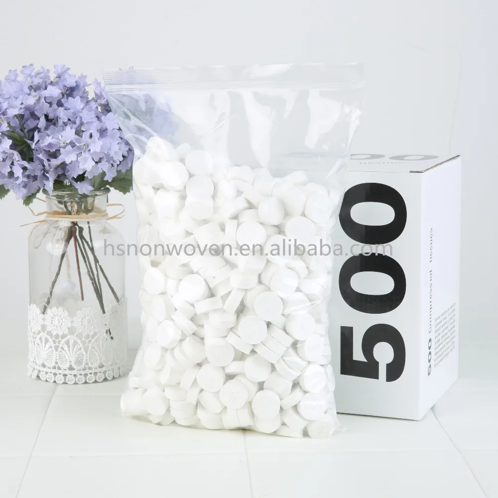 Compressed Coin Towel/ Face Tissue 22*24cm 500pcs with Portable Tube