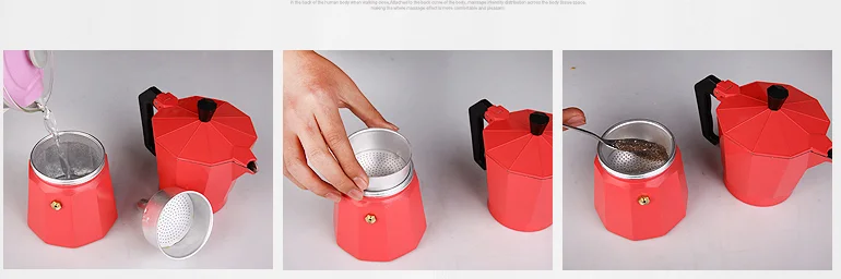 2016 Italy OEM color aluminum professional moka coffee maker