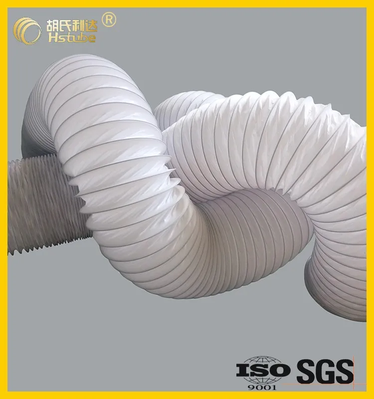 HAVC кондиционирования воздуха воздуховодов 4 дюйма PVC армированного стального провода гибкий воздуховод шланг