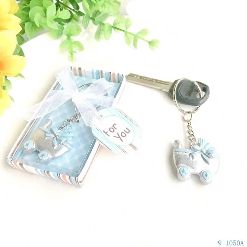 Baby Carriage Baby Girl Shower Return Gifts Favor Keychain Babyshower
