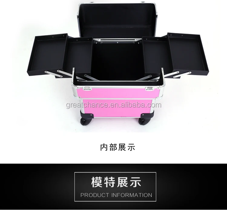 Beauty Trolley Vanity Case Make up Cosmetic Box Bag Hairdressing Nail Salon(XY-916)