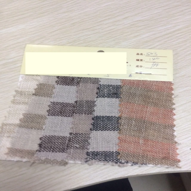 100% льняная пряжа, крашеная полосатая ткань