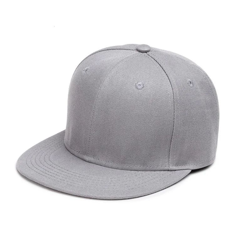 Fashion custom made mens plain hip hop 6 panel flat brim blank snap back hats