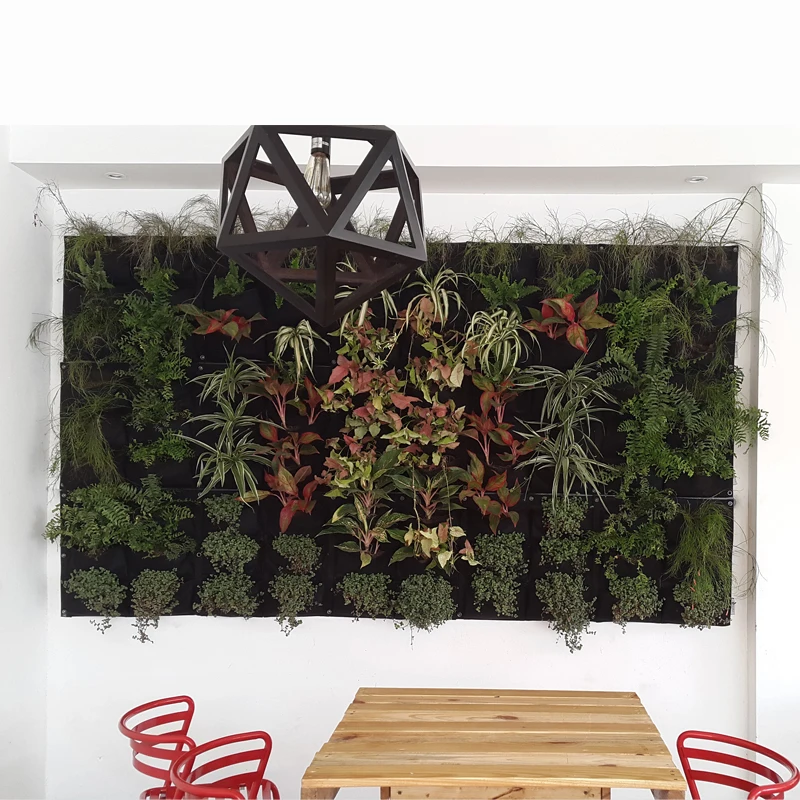 Green wall felt fabric vertical garden planter bags