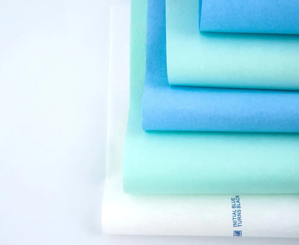 
Green blue bibulous sterilization autoclave crepe paper used for packing 