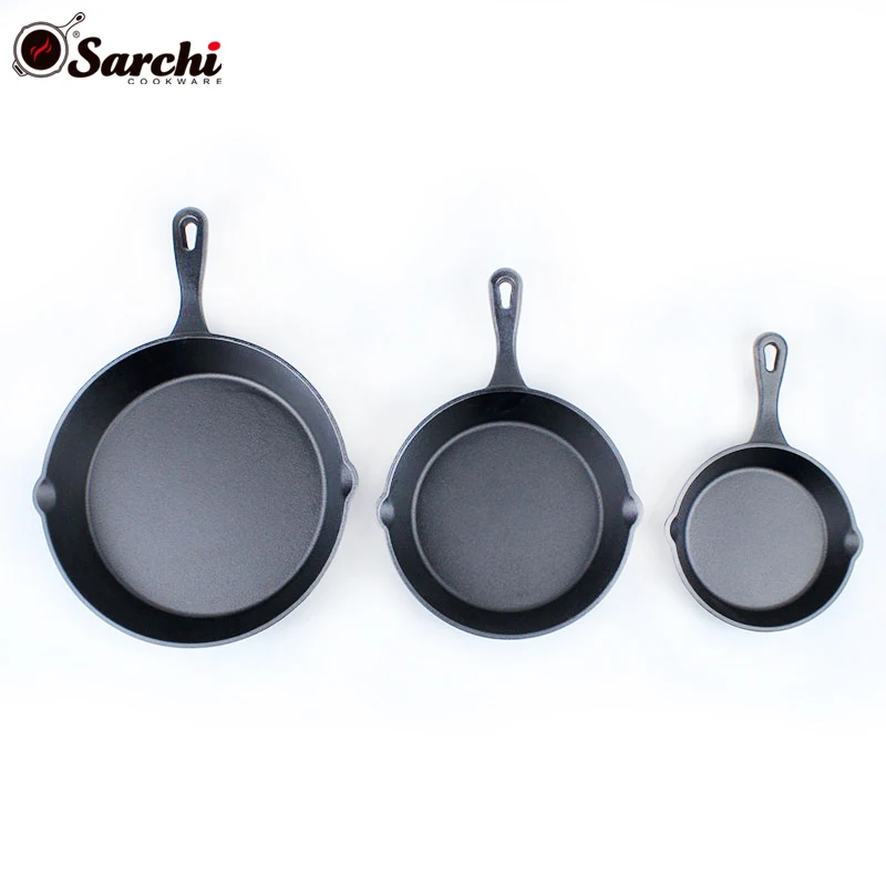 
cast-iron skillet egg frying pan set for induction cookers 