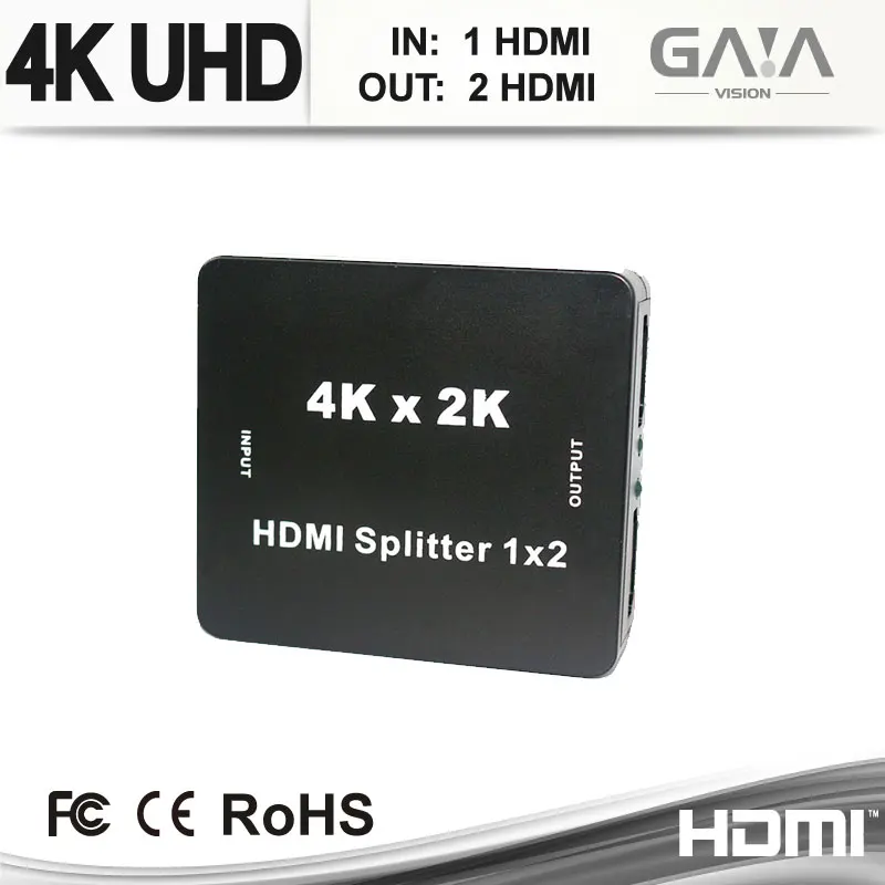 HDMI Spliter 2 Port 1.4V Hdmi Splitter 3D 1x2 HDMI Splitter + DC 5V Adapter,1 In 2 Out Switcher Support HDTV 1080P