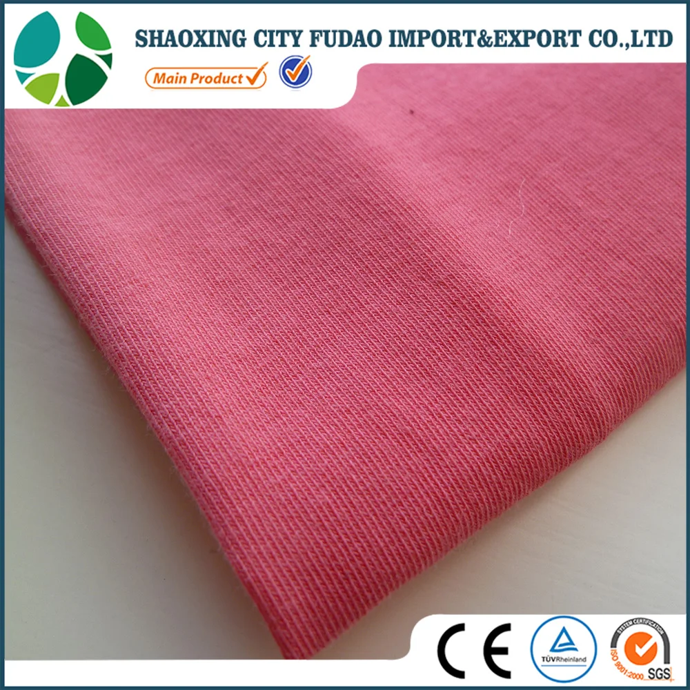 China textiles good suppliers 94% cotton 6% elastane single jersey strtch fabric