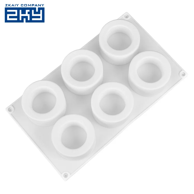 6 отверстий 3D Пудинг Форма чашки десертов силиконовые мусс для выпечки тортов