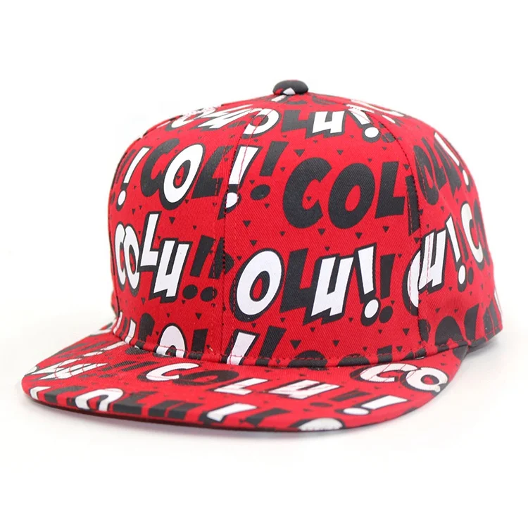wholesale OEM 6 panel blue printed rapper hip hop snapback cap custom design basketball caps snapback