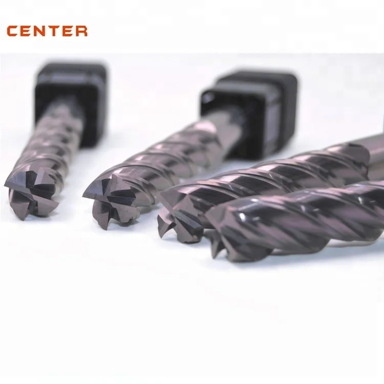 Center- Long Flute D8*30*D8*75L 4 flutes flat end mill with TiN cpating