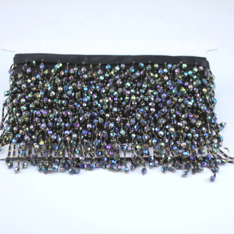 Stock Curtain Luxury Beaded Fringe trimming Accessory