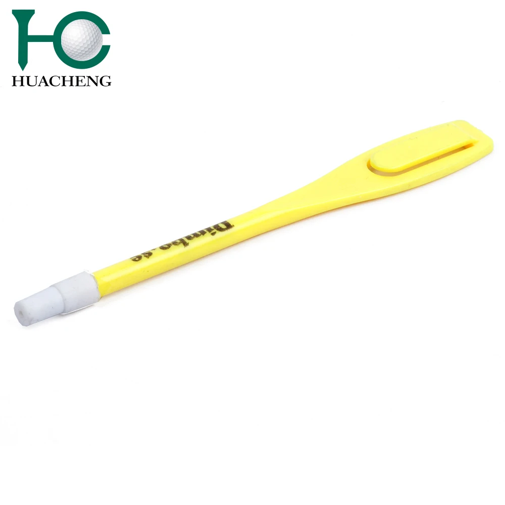 Colorful plastic golf pencils with cap in plain or with custom logo printing