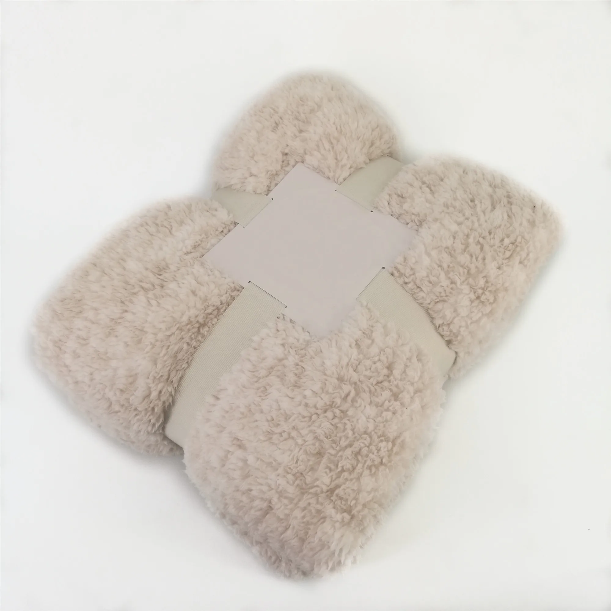 Fabric Sherpa Fleece Throw Blanket New Polyester TEC Melange Yarn Plain 100 Winter Knitted Rectangular 30-45 Days 200-350GSM