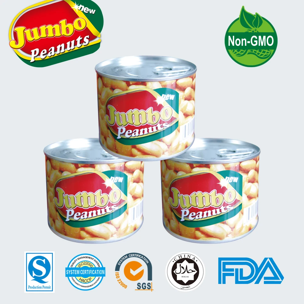 
dry roasted and salted blanched peanuts with plastic bag packing 