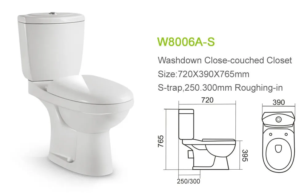 Sanitary Ware Strap 250mm Two Piece Washdown kuwait cheap wc toilet