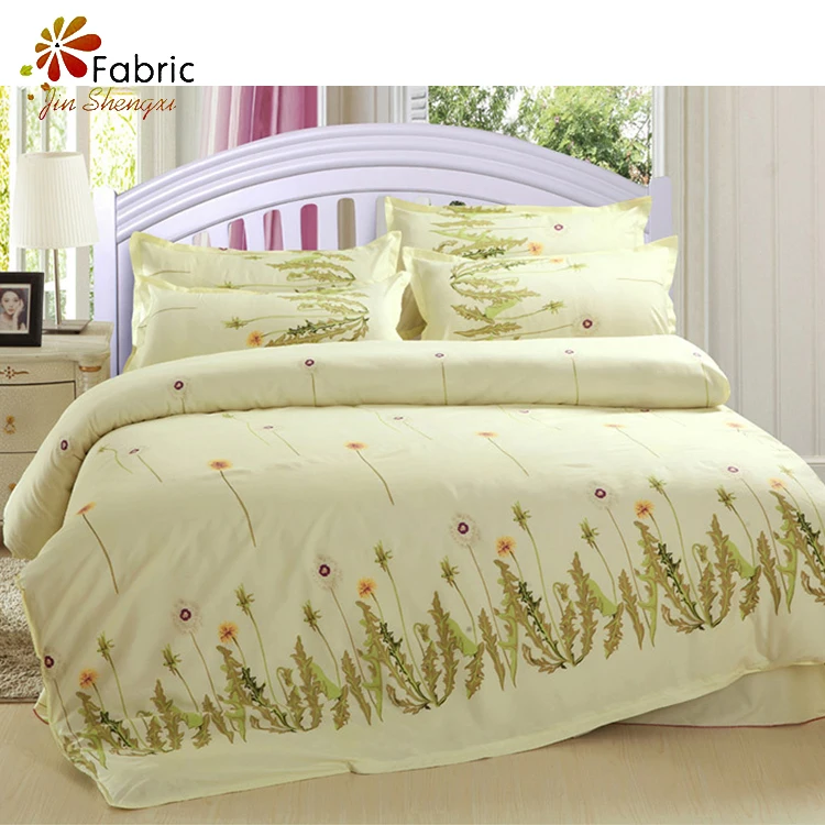 Wholesale luxury comforter set bedding / bed linen feather printed bedding set for kids