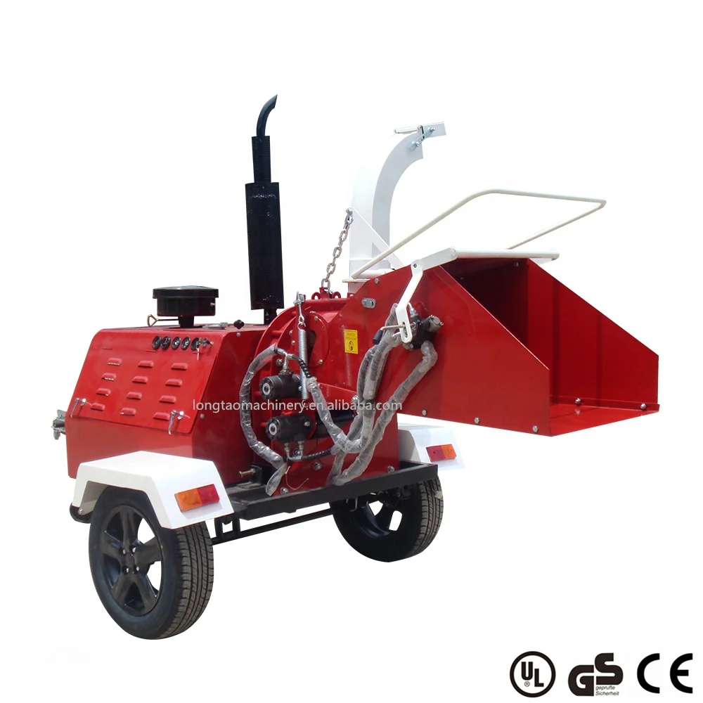 ATV mobile diesel wood chipper shredder 40hp 50hp 60hp 80hp with CE certificate