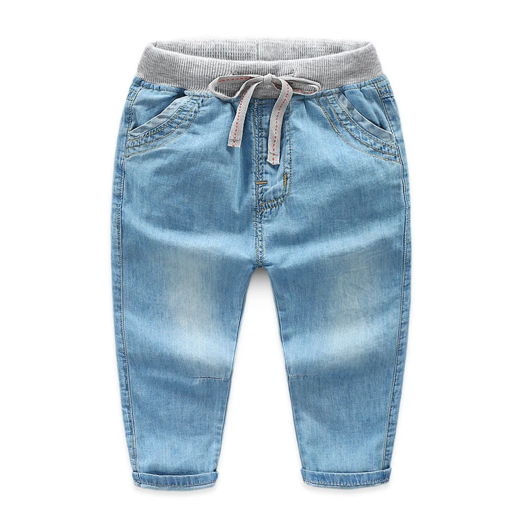 
Baby boys fashion design full pants denim casual pants 