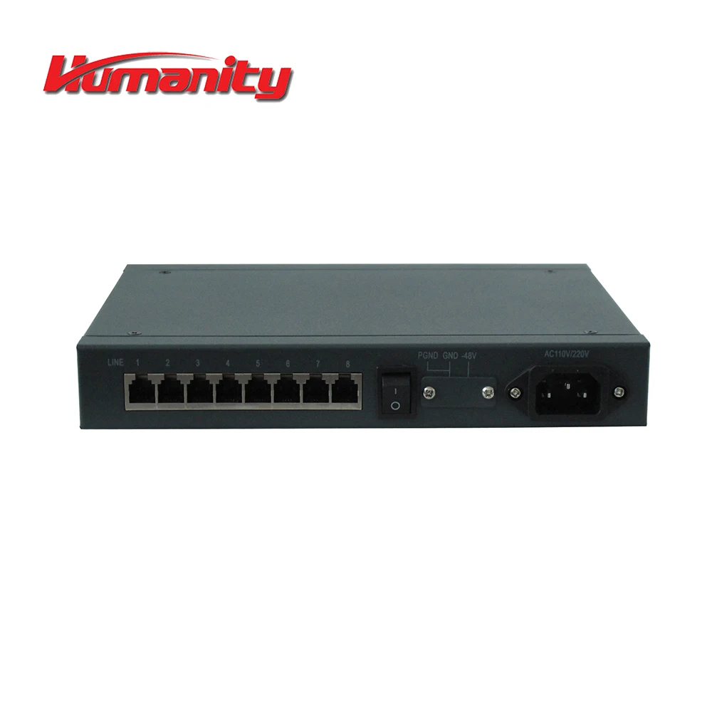 Человеческого HM-PN08 8-канальный сетевой видеорегистратор FXO FXS горшки линии и 4Ethernet через волоконно-оптический PCM мультиплексор