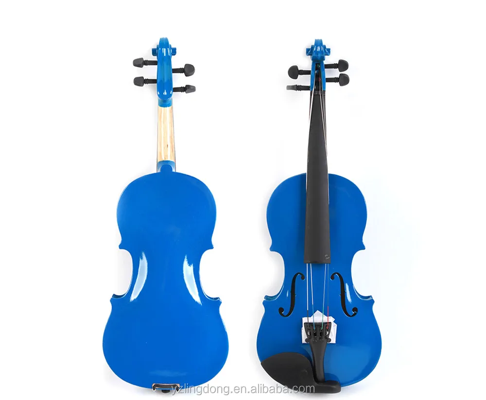 chinese black / pink / blue/ white color violin 4/4