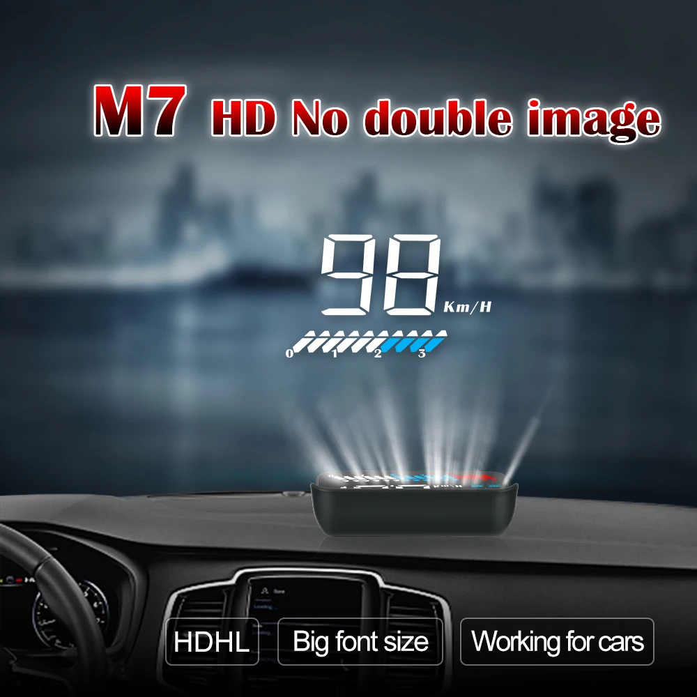 Auto diagnostic tool 2023 Best Sell M7 GPS+OBD2 smart gauge Car huds Head Up Display with GPS navigation