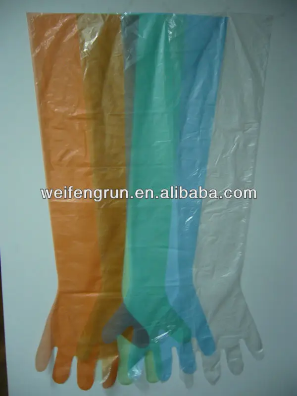 Одноразовые ветеринарные перчатки с длинным рукавом