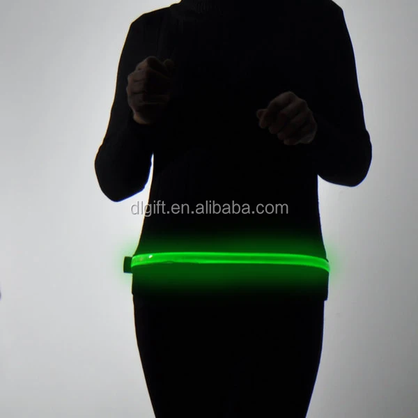 New products Nylon reflective Waist Belt USB Rechargeable  LED Flashing Waist Belt