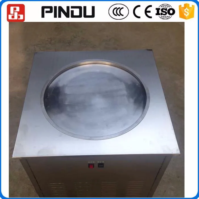 Industrial yogurt watermelon/banana/strawberry single fry fried pan ice cream roll rolling machine on sale