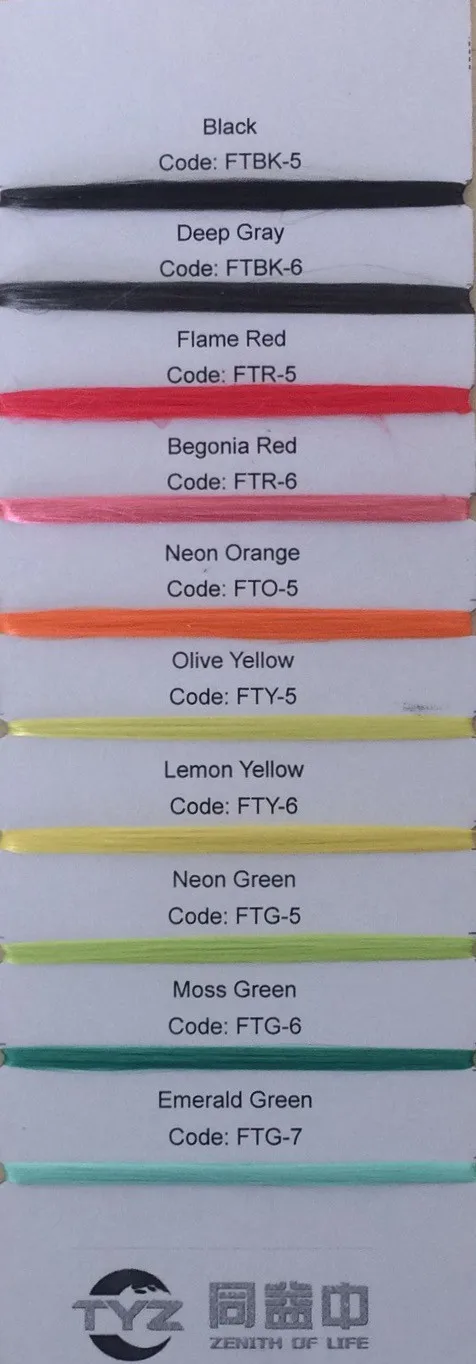 
UHMWPE Fiber Color Fiber Yarn Materials for Fishing Line and Ropes 