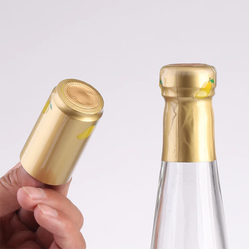 Gold custom printed wrap PVC heat shrink sleeve